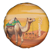 Mauritania Sahara Spare Tire Cover Camel With Map - Wonder Print Shop