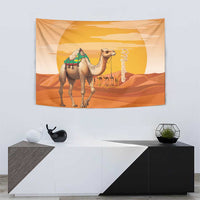 Mauritania Sahara Tapestry Camel With Map - Wonder Print Shop