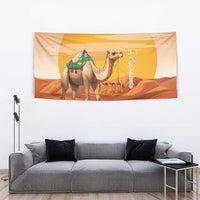 Mauritania Sahara Tapestry Camel With Map - Wonder Print Shop