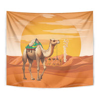 Mauritania Sahara Tapestry Camel With Map - Wonder Print Shop