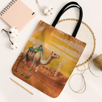 Mauritania Sahara Tote Bag Camel With Map - Wonder Print Shop