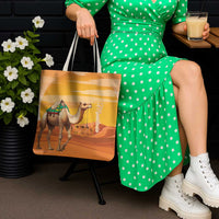 Mauritania Sahara Tote Bag Camel With Map - Wonder Print Shop