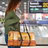 Mauritania Sahara Travel Bag Camel With Map - Wonder Print Shop