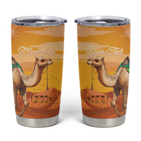 Personalized Mauritania Sahara Tumbler Cup Camel With Map - Wonder Print Shop