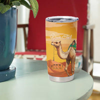 Personalized Mauritania Sahara Tumbler Cup Camel With Map - Wonder Print Shop