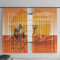 Mauritania Sahara Window Curtain Camel With Map - Wonder Print Shop