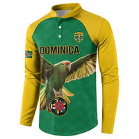 Custom Dominica Football Button Sweatshirt Sisserou Parrot Green Color - Wonder Print Shop