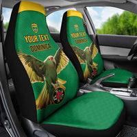 Custom Dominica Football Car Seat Cover Sisserou Parrot Green Color - Wonder Print Shop