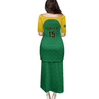 Custom Dominica Football Family Matching Puletasi and Hawaiian Shirt Sisserou Parrot Green Color - Wonder Print Shop