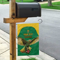 Custom Dominica Football Garden Flag Sisserou Parrot Green Color - Wonder Print Shop