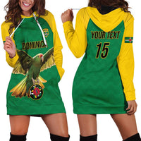 Custom Dominica Football Hoodie Dress Sisserou Parrot Green Color - Wonder Print Shop