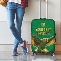Custom Dominica Football Luggage Cover Sisserou Parrot Green Color - Wonder Print Shop