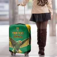 Custom Dominica Football Luggage Cover Sisserou Parrot Green Color - Wonder Print Shop