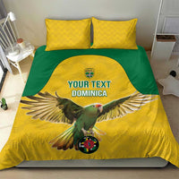Custom Dominica Football Bedding Set Sisserou Parrot Yellow Color - Wonder Print Shop