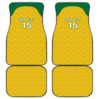 Custom Dominica Football Car Mats Sisserou Parrot Yellow Color - Wonder Print Shop