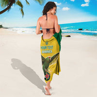 Custom Dominica Football Sarong Sisserou Parrot Yellow Color - Wonder Print Shop