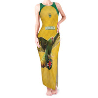 Custom Dominica Football Tank Maxi Dress Sisserou Parrot Yellow Color - Wonder Print Shop