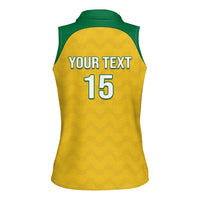 Custom Dominica Football Women Sleeveless Polo Shirt Sisserou Parrot Yellow Color - Wonder Print Shop