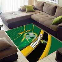 Personalised Dominica Football Area Rug Sporty Style - Wonder Print Shop