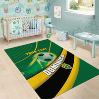 Personalised Dominica Football Area Rug Sporty Style - Wonder Print Shop