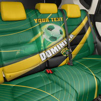Personalised Dominica Football Back Car Seat Cover Sporty Style - Wonder Print Shop