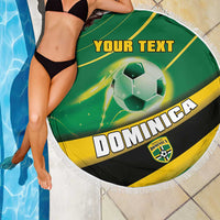 Personalised Dominica Football Beach Blanket Sporty Style - Wonder Print Shop