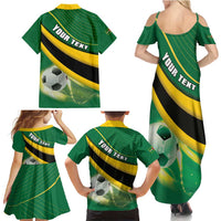 Personalised Dominica Football Family Matching Summer Maxi Dress and Hawaiian Shirt Sporty Style - Wonder Print Shop