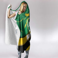 Personalised Dominica Football Hooded Blanket Sporty Style
