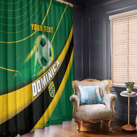Personalised Dominica Football Window Curtain Sporty Style - Wonder Print Shop
