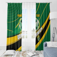 Personalised Dominica Football Window Curtain Sporty Style - Wonder Print Shop