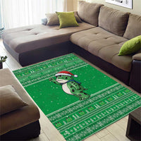 Funny Christmas Portland Frog Protest Area Rug Merry Frog-mas - Wonder Print Shop