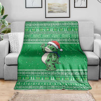 Funny Christmas Portland Frog Protest Blanket Merry Frog-mas - Wonder Print Shop