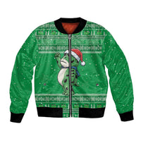 Funny Christmas Portland Frog Protest Bomber Jacket Merry Frog-mas - Wonder Print Shop