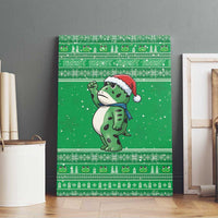 Funny Christmas Portland Frog Protest Canvas Wall Art Merry Frog-mas - Wonder Print Shop