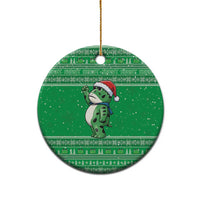 Funny Christmas Portland Frog Protest Ceramic Ornament Merry Frog-mas - Wonder Print Shop