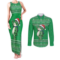 Funny Christmas Portland Frog Protest Couples Matching Tank Maxi Dress and Long Sleeve Button Shirt Merry Frog-mas - Wonder Print Shop