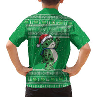 Funny Christmas Portland Frog Protest Family Matching Puletasi and Hawaiian Shirt Merry Frog-mas - Wonder Print Shop