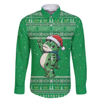 Funny Christmas Portland Frog Protest Family Matching Puletasi and Hawaiian Shirt Merry Frog-mas - Wonder Print Shop