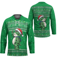 Funny Christmas Portland Frog Protest Hockey Jersey Merry Frog-mas - Wonder Print Shop