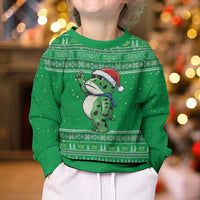 Funny Christmas Portland Frog Protest Kid Ugly Christmas Sweater Merry Frog-mas - Wonder Print Shop