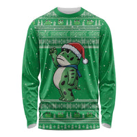 Funny Christmas Portland Frog Protest Long Sleeve Shirt Merry Frog-mas - Wonder Print Shop