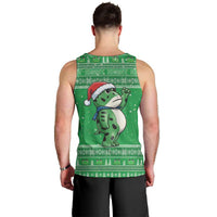 Funny Christmas Portland Frog Protest Men Tank Top Merry Frog-mas - Wonder Print Shop