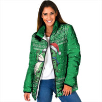 Funny Christmas Portland Frog Protest Padded Jacket Merry Frog-mas - Wonder Print Shop