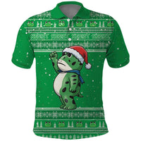 Funny Christmas Portland Frog Protest Polo Shirt Merry Frog-mas - Wonder Print Shop