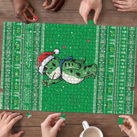 Funny Christmas Portland Frog Protest Puzzle Merry Frog-mas - Wonder Print Shop