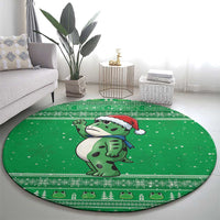 Funny Christmas Portland Frog Protest Round Carpet Merry Frog-mas - Wonder Print Shop