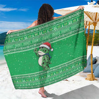 Funny Christmas Portland Frog Protest Sarong Merry Frog-mas - Wonder Print Shop