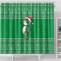 Funny Christmas Portland Frog Protest Shower Curtain Merry Frog-mas - Wonder Print Shop