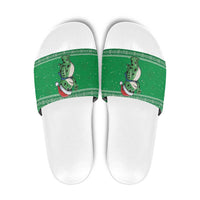 Funny Christmas Portland Frog Protest Slide Sandals Merry Frog-mas - Wonder Print Shop