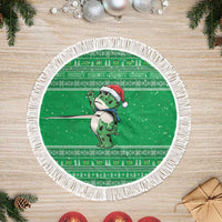 Funny Christmas Portland Frog Protest Tree Skirt Merry Frog-mas - Wonder Print Shop